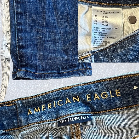 American Eagle Next Level Flex Lived-In
Jeans - Size 28x28 - Picture 3 of 5